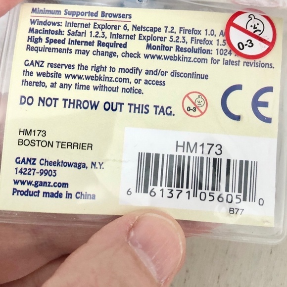 Webkinz, Boston Terrier, Ganz, Stuffed, Puppy, Dog, Toy, WITH CODE - Picture 11 of 13